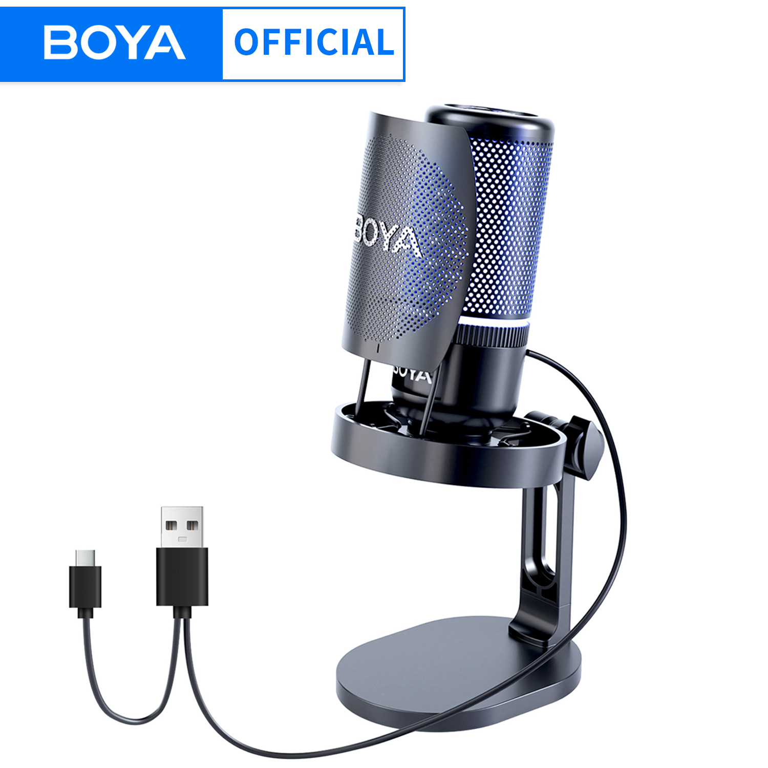 Pc Gaming Youtube - BOYA K3 K9 USB ไมโครโฟนสำหรับเล่นเกมตัดเสียงรบกวน/RGB/เกนสำหรับยูทูป พอดแคสต์