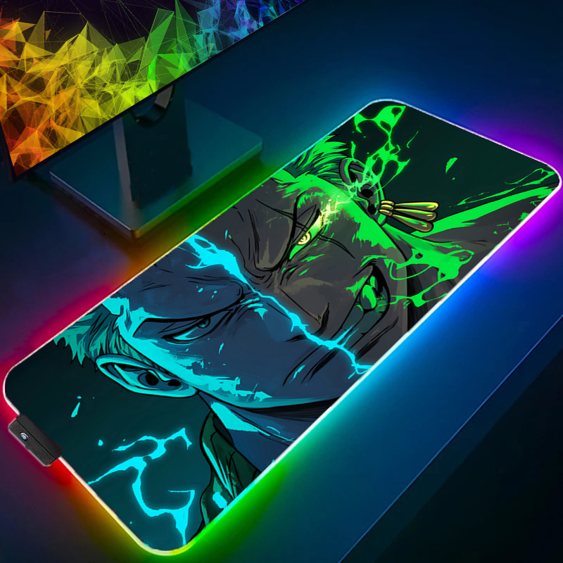 Rgb Keyboard Wrist Rest - ONE PIECE Zoro Mouse Pad RGB