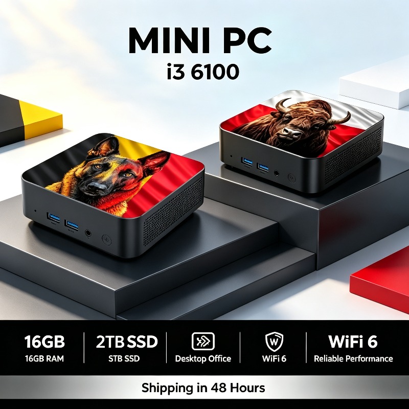 Pc Gaming Laptop - คอมพิวเตอร์ตั้งโต๊ะขนาดเล็กสำหรับเล่นเกม Intel Core i3 6100, Windows,