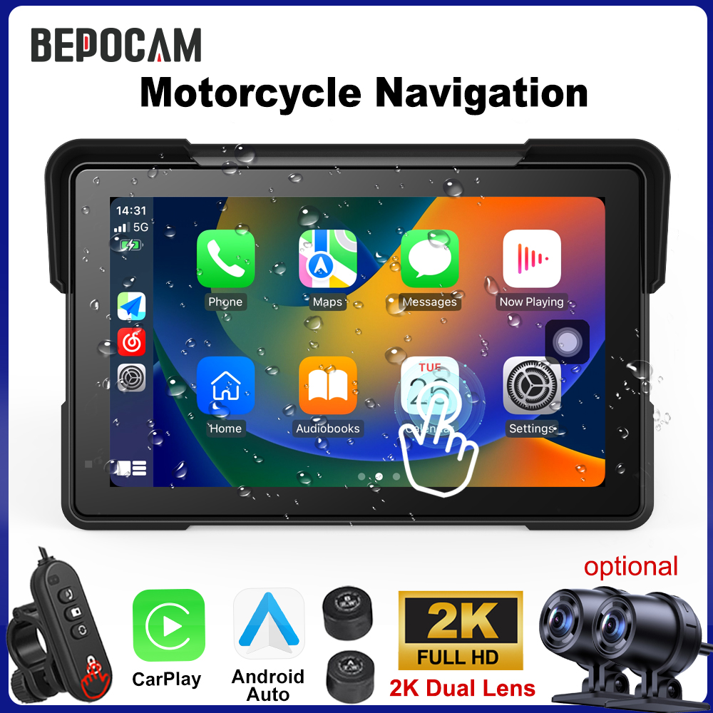 Pc Gaming Vr - BEPOCAM 5/7 ''คาร์เพลย์มอเตอร์ไซค์ DVR ระบบนำทาง GPS
