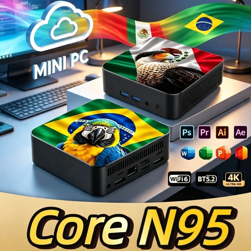 Pc Gaming Laptop - 2026 นิวเม็กซิโก บราซิล แฟล็ก คอมพิวเตอร์ตั้งโต๊ะขนาดเล็กประสิทธิภาพสูง Core