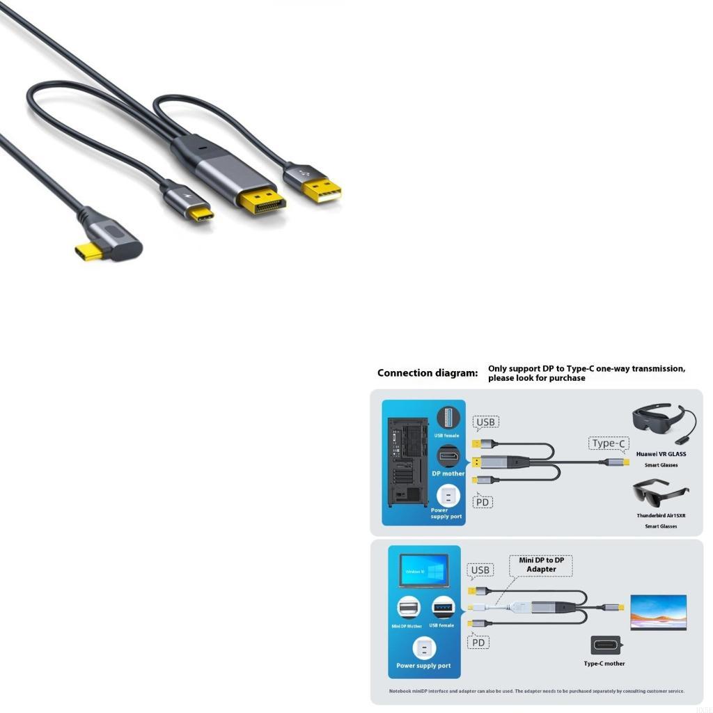 Pc Zotac Gaming - USB C ไปยัง DisplayPort 4K@60Hz Cable