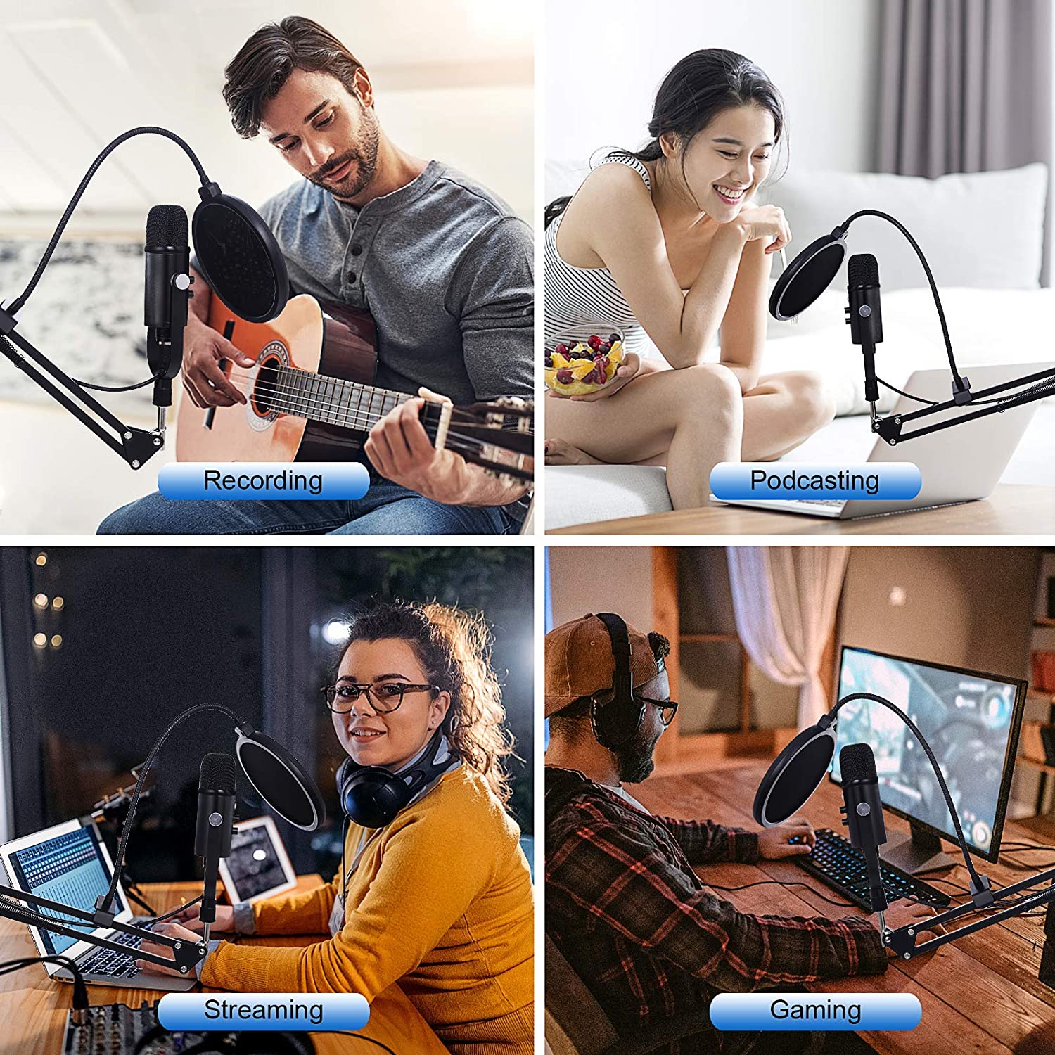 BM86 USB คอนเดนเซอร์ไมโครโฟน P - Pc Gaming Youtube บทวิจารณ์และราคา