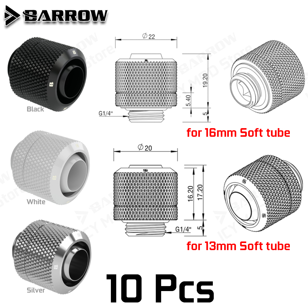 ชุดเชื่อมต่อท่อแบบอ่อน Barrow  - Pc Gaming Youtube บทวิจารณ์และราคา
