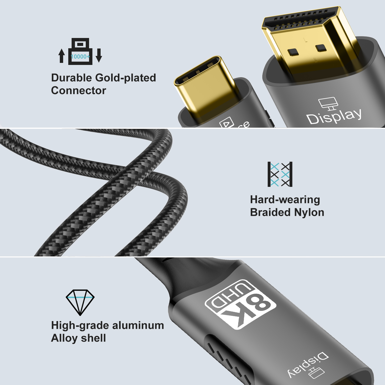 8K ประเภท C ถึง HDMI 2.1 สาย 3 - Pc Zotac Gaming บทวิจารณ์และราคา