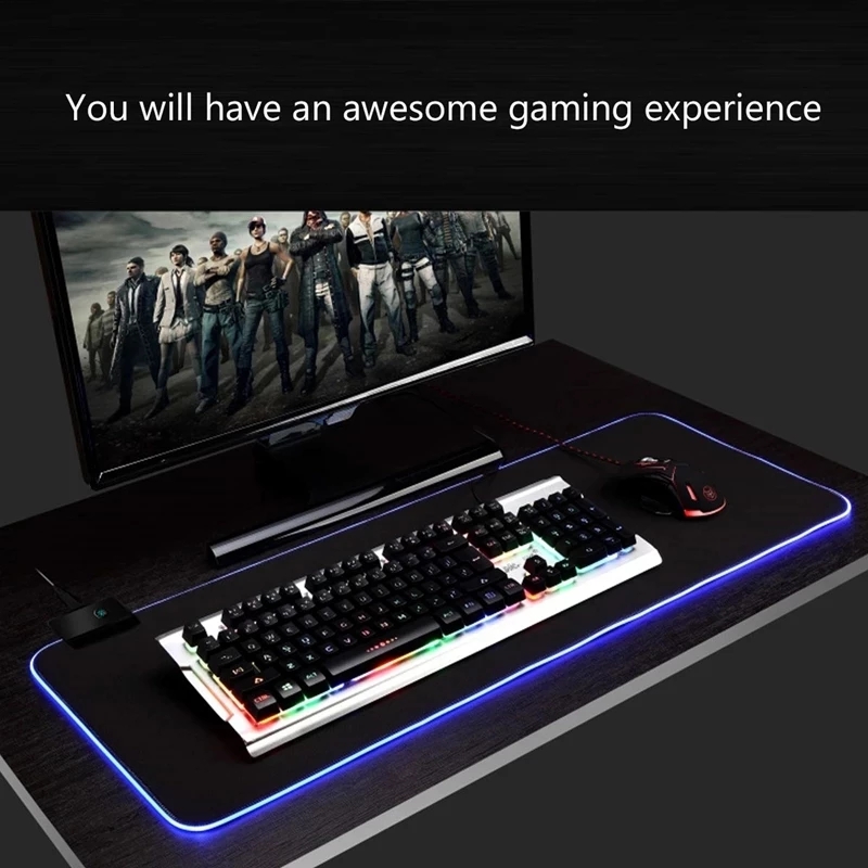 ไฟ LED Mousepad RGB แป้นพิมพ์โ - Rgb Keyboard Wrist Rest บทวิจารณ์และราคา