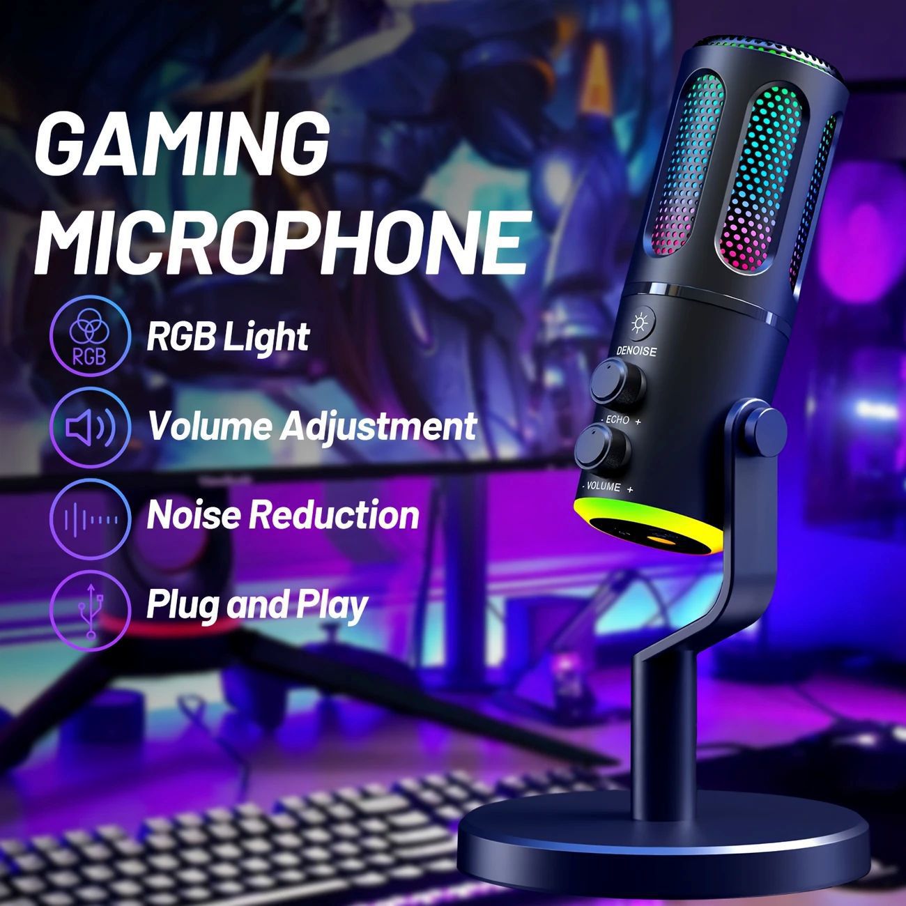 ไมโครโฟนเกมมิ่ง USB รุ่น SU8 ส - Pc Gaming Live Streaming บทวิจารณ์และราคา