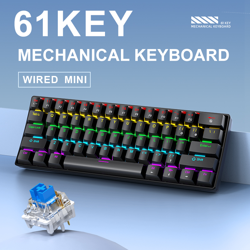 คีย์บอร์ดเกมมิ่งแบบมีสาย K61,  - Pc Gaming Uk บทวิจารณ์และราคา