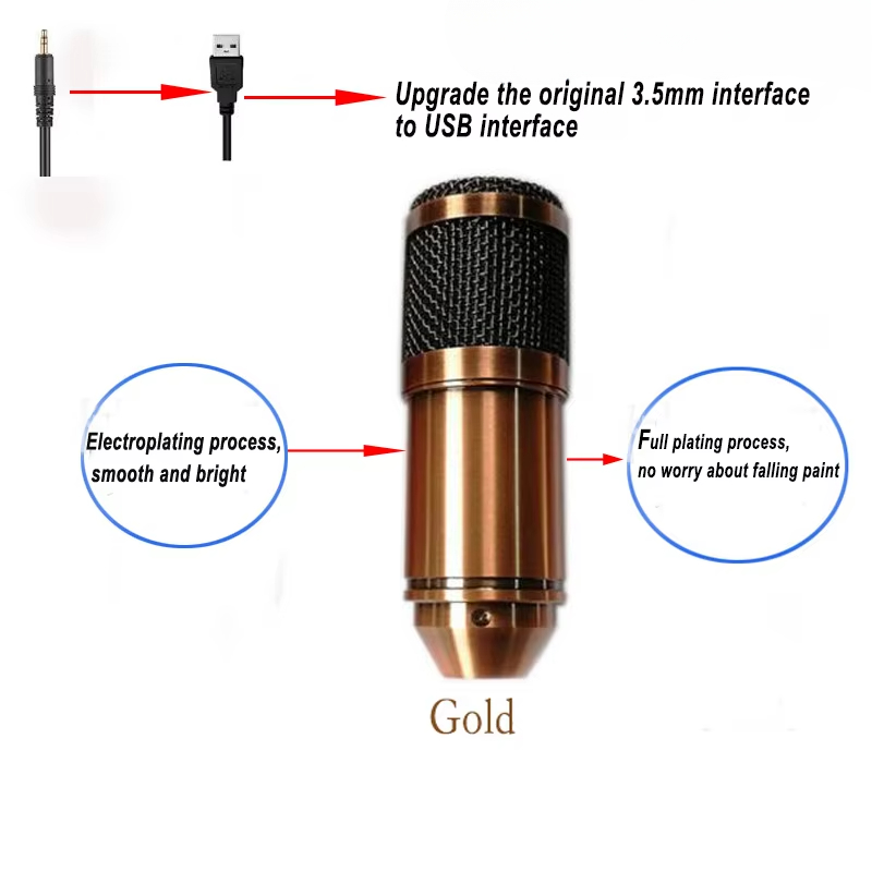ไมโครโฟนคอนเดนเซอร์ USB bm-800 - Pc Gaming Youtube บทวิจารณ์และราคา