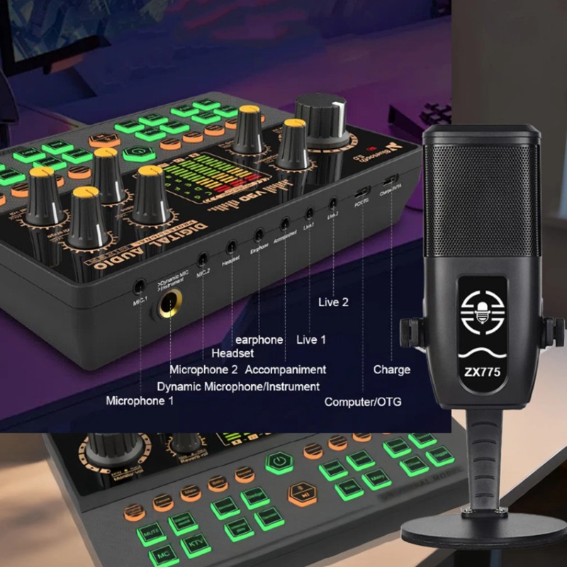 A41Z-V90+ZX775 ชุดการ์ดเสียง ม - Pc Gaming Live Streaming บทวิจารณ์และราคา